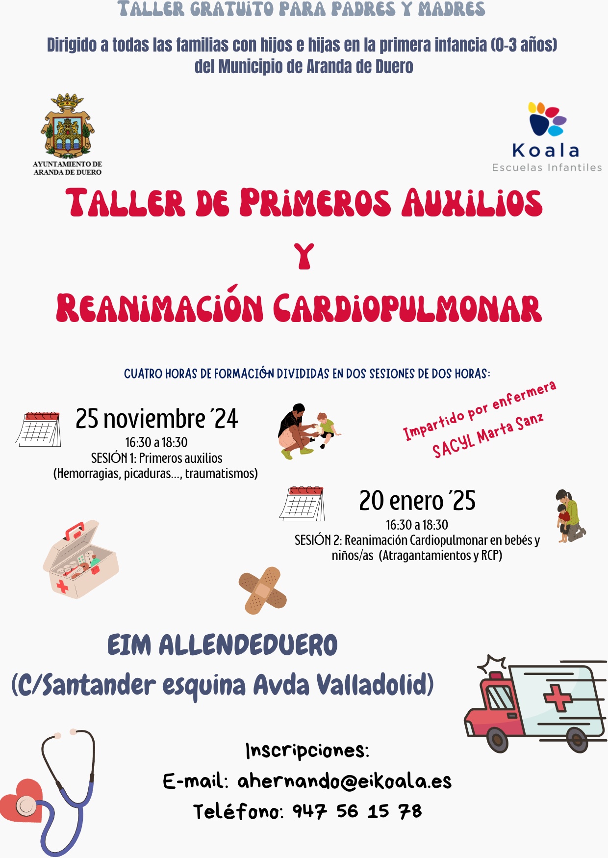 Taller de Primeros Auxilios y Reanimación Cardiopulmonar